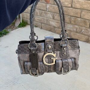 Vintage Guess Gray Charcoal Satchel NWT